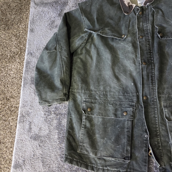 Carhartt C70 Sherpa Lined Jacket XL Mens Green Canvas Duster Chore Barn USA - Picture 12 of 15